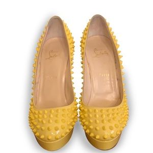 Christian Louboutin yellow Bianca spike